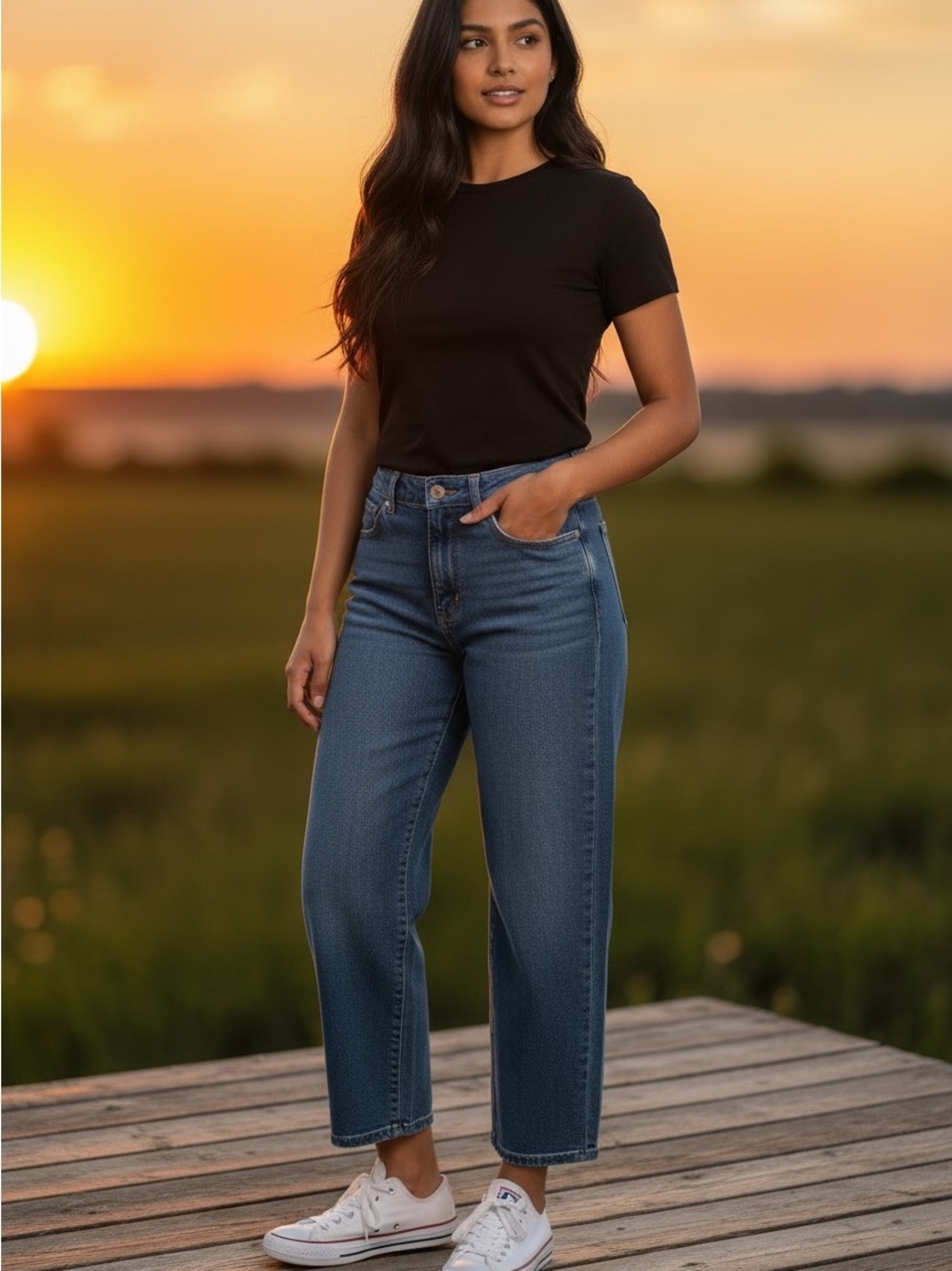 Classic High-Rise Women's Jeans - Blue